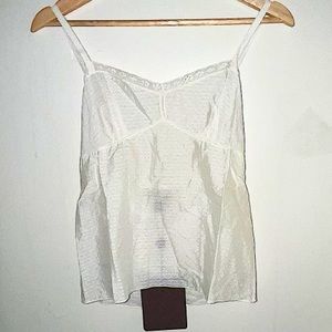 Authentic Vuitton 06 AW Monogram Silk Transparent Camisole Size 34